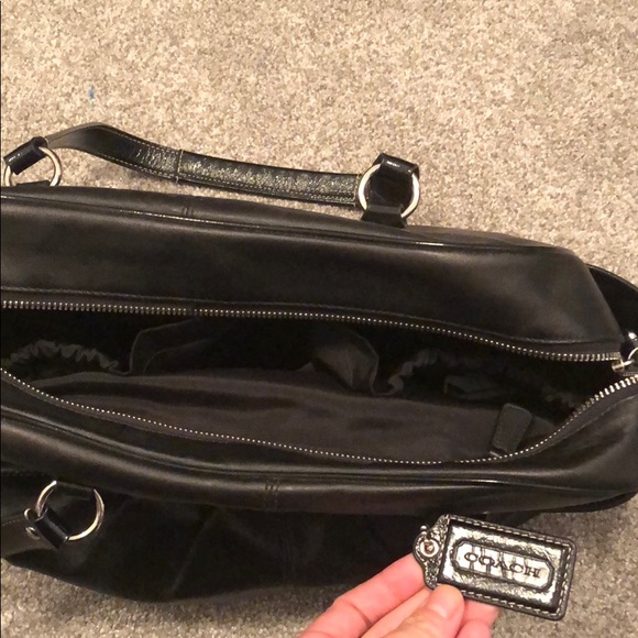 Coach black diaper bag